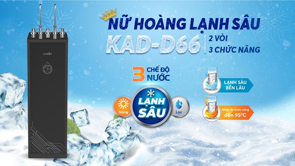 Máy lọc nước nóng lạnh nguội Karofi KAD-D66